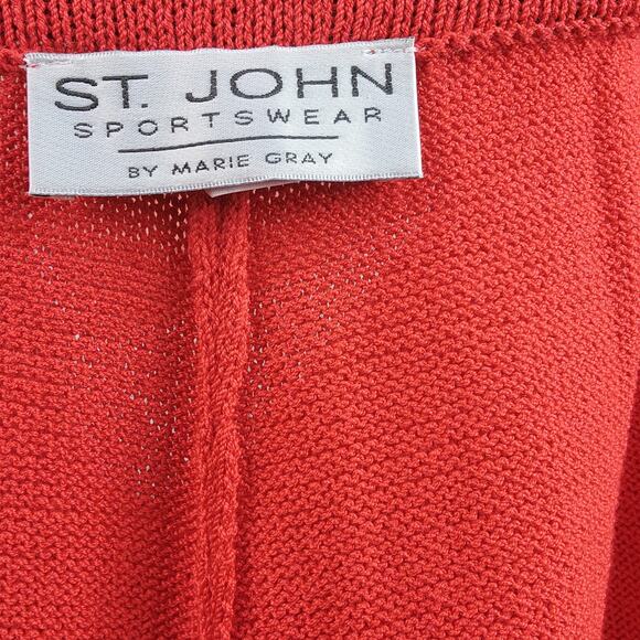 St. John Knit Shorts High Waist Wide Leg Marie Gray 4 - Picture 5 of 7